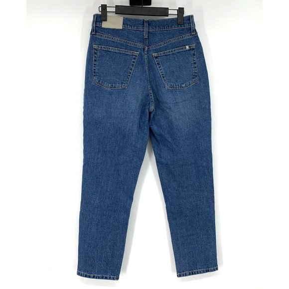 Everlane Jeans Crop Original Cheeky High Rise Blue Denim Straight - Picture 8 of 14